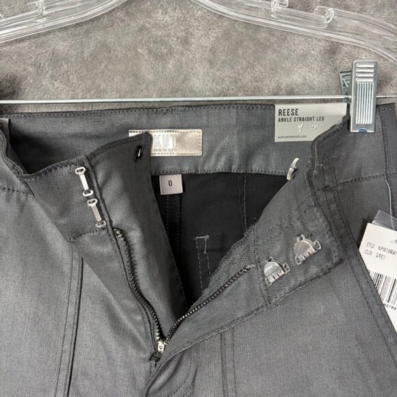 KUT From The Kloth Reese Ankle Straight Leg Pants Women’s 0 Gray Minimalist Chic - Picture 4 of 8